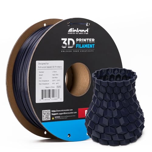 Image of INLAND Micro Center PLA+ 3D Printing Filament 1.75mm - PLA Pro Dimensional Accuracy + /- 0.03 mm - 1kg Cardboard Spool (2.2 lbs) (1 Pack Dark Blue, 1.75mm)