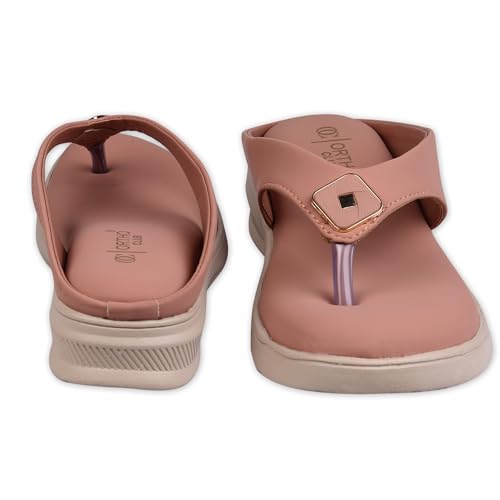 Image of ORTHO CLUB Women's Comfortable Wedge Sandals | Cushioned Sole, Slip-Resistant Design | Lightweight Women Sandal Footwear for Office & Casual Use | Sandal For Women