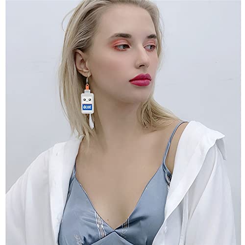 Creative Dangle Earrings for Women: Wooden Book, Pencil, Ruler, Globe, and Scissors Designs