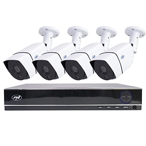 Kit di videosorveglianza AHD PNI House PTZ1300 Full HD - NVR e 4 telecamere da esterno 2MP full HD 1080P
