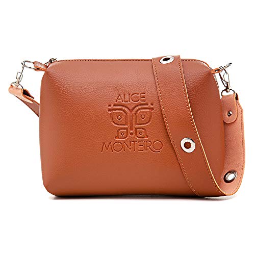 Kit De Bolsa + Nécessaire + Carteira Lisboa Alice Monteiro Cor:Laranja