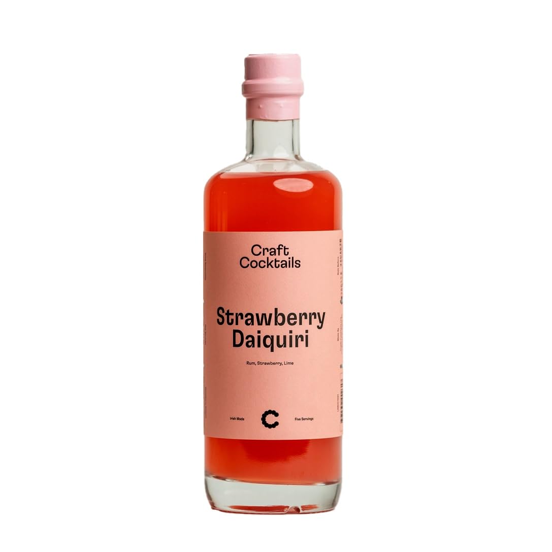 Craft Cocktails Strawberry Daiquiri 500ml | Ready to Serve Premium Pre-Mixed Cocktail | 14.9% ABV | Irish Made