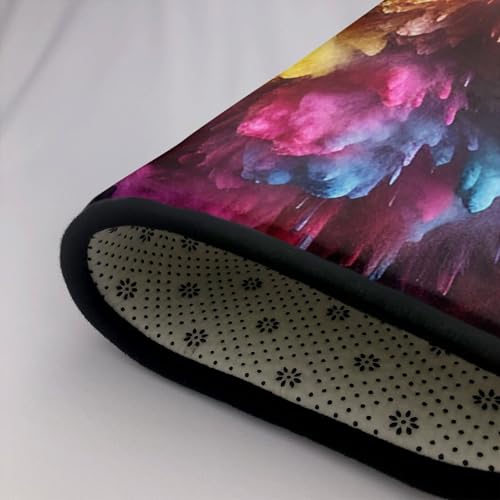 Tapis lavable en machine et antidérapant explosion colorée
