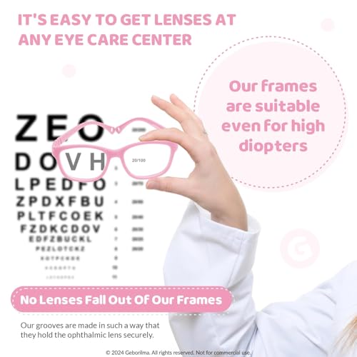 Image of Unbreakable Kids Glasses For 6-9 Years - 49-16-125 Sport Glasses For Kids Compatible with Prescription Lenses