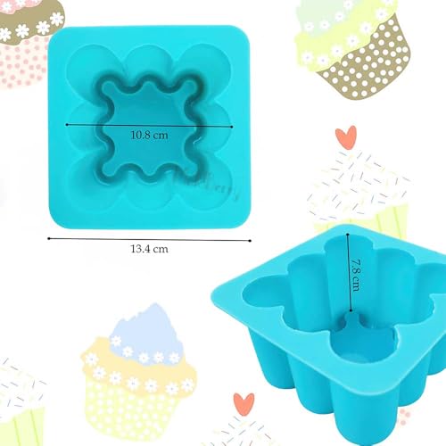 Image of MoldBerry Silicone Zig Zag Square Bento Cake Pan - Non-Stick & Reusable Baking Mold for Mini Cakes, Brownies, Desserts - Flexible, Heat-Resistant Tray - Easy Release - Pack of 1