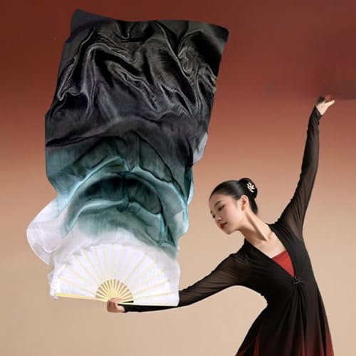 Éventail de danse carré en soie 150 cm évite la fatigue du droitier