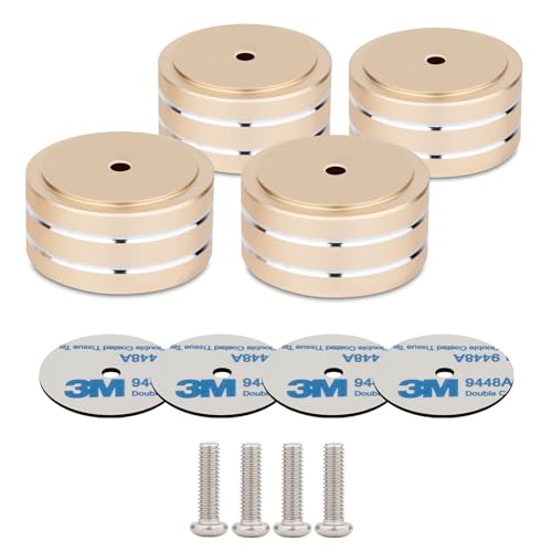 Monosaudio 4Pcs Audio Isolation Feet Turntable Feet 40x20mm Turntable Isolation Pad Replacement with...