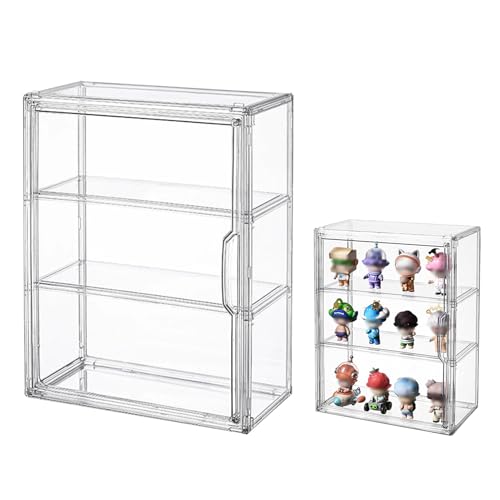 フィギュアケース コレクションケース ディスプレーケース フィギュア 棚 uvカット 卓上 大容量 積み重ねる 簡単収納 大容量 防湿 防塵 防汚れ 積み重ね収納 防塵表示ボックス (27×13×36cm)