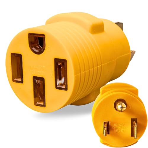 MECMO NEMA 6-50P to 14-50R EV Charger Adapter for 50A 250V 3-Prong Welder Outlet (Not for Any RV/Housestand/Dryer)