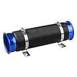 Sporacingrts Air Intake Pipe Inlet Hose Adjustable 3' 76mm Flexible Cold Air Intake Turbo Universal Blue