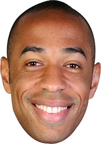 FoxyPrinting Henry Thierry Footballer Celebrity Cardboard Party Face Mask Fancy Dress