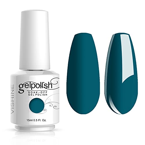 Vishine Soak-Off UV LED Gel Polish Nail Art Manicure Lacquer Teal Color 036
