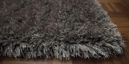 Image of Urban Modern Decor Features 4x6 Feet Modern Soft Shaggy Carpet Thick, Fluffy & 2 inch Pile Shag Rug for Your Kids Room, Bedroom & Livingroom(4x6 feet, Dark Grey Plain)