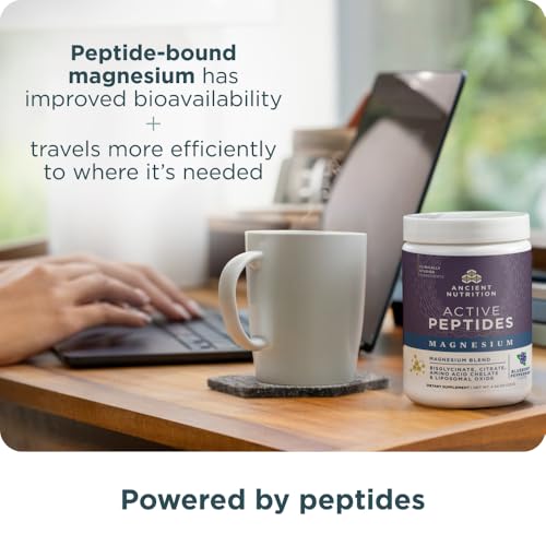 Ancient Nutrition Active Peptides Magnesium Powder, Blueberry Peppermint - image 6