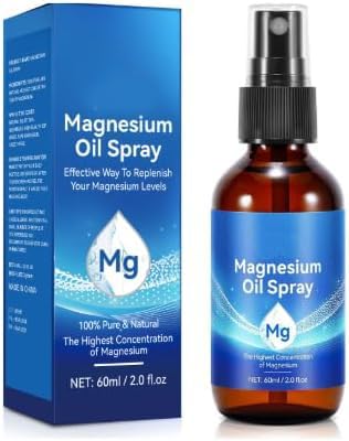 Comioke Aceite de Magnesio, Spray de Magnesio, Magnesium Oil, Magnesium Oil Spray para Pies, Cuerpo, Piel, Sueño, Ansiedad, Relajación Muscular - 60 ml