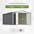 Patiowell 10 x 12 FT Outdoor Metal Storage Shed, Heavy-Duty Shed Storage with Lockable Doors and Steel Frame, Utility Tool Outside Large Storage Shed for Garden, Patio, Backyard, Gray