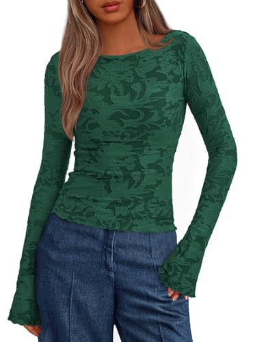 BTFBM Casual Long Sleeve Shirts Fall 2025 Going Out Tops for Women Trendy Floral Work Blouses Bodycon Tunics