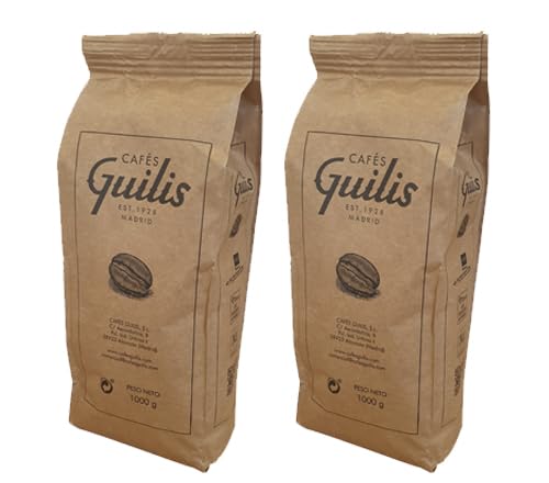 CAFES GUILIS DESDE 1928 AMANTES DEL CAFE Café Grano de Oro Smalto naturale umido 1 kg Confezione da 2 kg