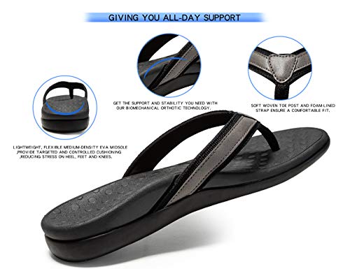 Image of LLSOARSS Plantar Fasciitis Feet Sandal with Arch Support - Best Orthotic flip Flops for Flat Feet,Heel Pain- for Women