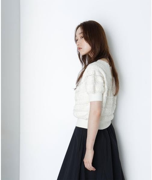 NATURAL BEAUTY BASIC（ナチュラルビューティーベーシック）の「クロップドドルマンニット（ニット/セーター）」 - WEAR [ナチュラルビューティーベーシック] セーター柄編みドルマンニットレディース