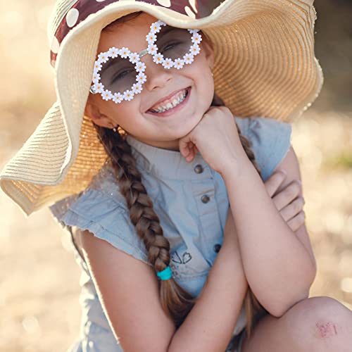8 Pack Retro Daisy Sunglasses for Women Flower Mound Festival Sunglasses Floral Party Sunglasses Eyewear Costume Accessories 7