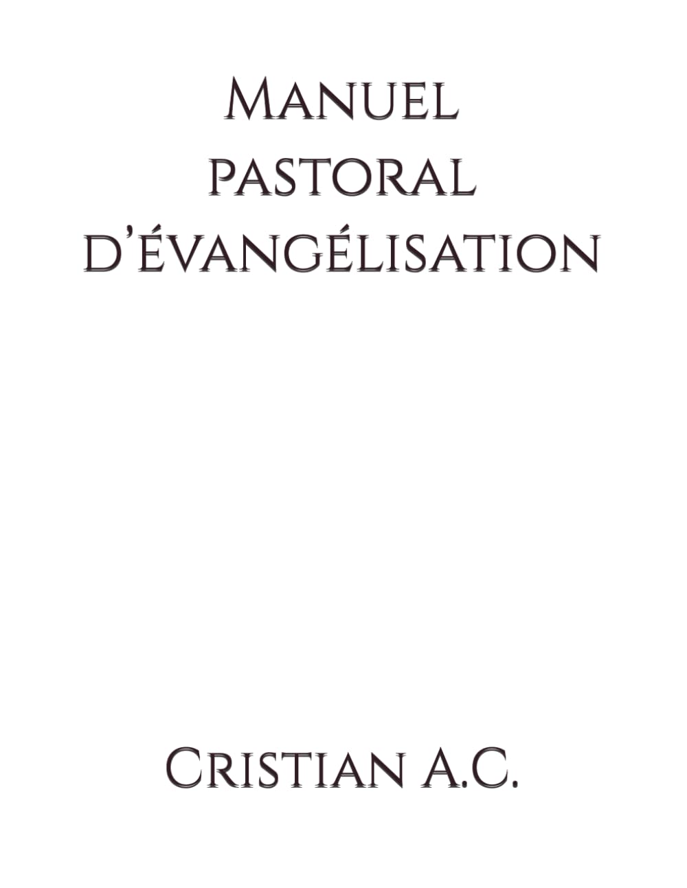 Manuel pastoral d’évangélisation