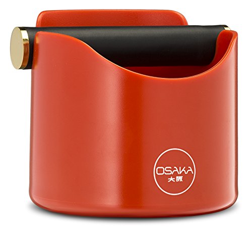 Osaka, Shock-Absorbent Espresso Knock Box - Durable 4.7 Inch Barista Style Knockbox Kawachi Fuji Garden (Red)