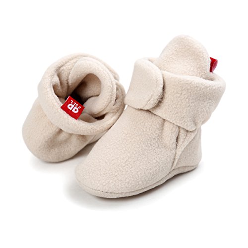 image for HsdsBebe Unisex Newborn Baby Cotton Booties Non-Slip Sole for Toddler 