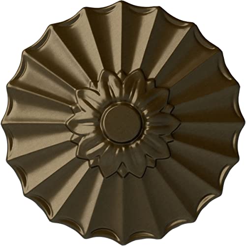 Image of 9 inchOD x 1 3 /8 inchP Shakuras Ceiling Medallion (Fits Canopies up to 1 3 /8 inch), Hand-Painted Brass