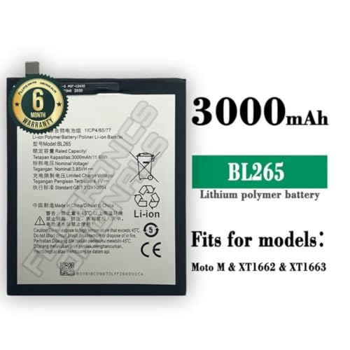 Image of BL265 Battery for Lenovo M XT1662 / XT1663 Battery with 6 Month Warranty *** (Z77)