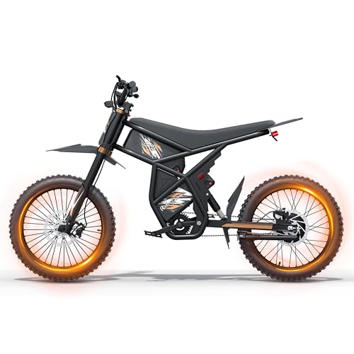 Image of GT73 / GT54 Electric Dirt Bike for Adults Teens - 3000W / 2500W Motor 50 /37 MPH High-Speed, 25 inch /14 inch Fat Tires & Dual Removable Battery(60V /48V) | All-Terrain Off-Road eBike for Snow, Sand