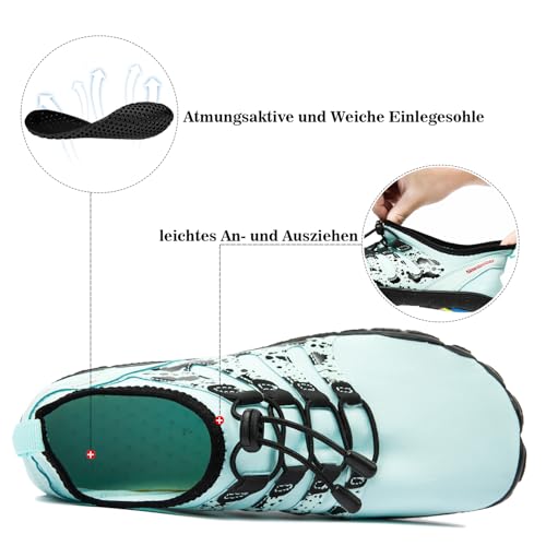 Image of Men's Hike Barefoot Quick-Dry Sports Shoes Wide Toe Aqua for Swim Diving Surfing Kayaking Pool Beach Walking