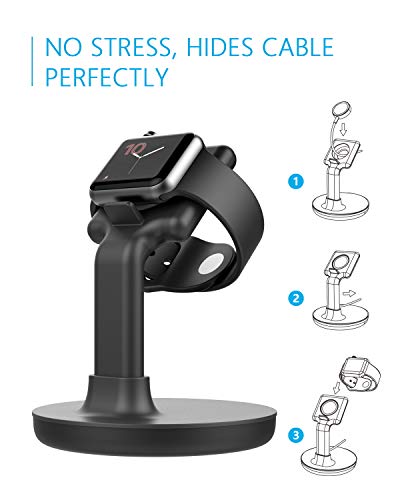 Apple Watch Charging Stand-Gin Foxi Apple Watch Stand Holder Compatible with Series 5 / Series 4 / Series 3 / Series 2 / Series 1; 38mm/40mm/42mm/44mm Apple Watch (Must Have Apple Watch Accessories)