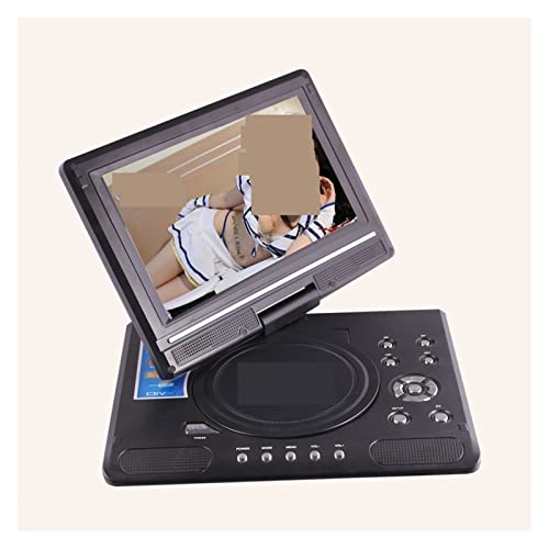 Reproductor de DVD portátil, Reproductor de DVD EVD portátil electrónico de 9,8 Pulgadas, TV 270, Pantalla Ancha giratoria, VCD, CD, MP3/4, SD, USB, Juego, TV móvil giratoria, para el hogar, el Coche