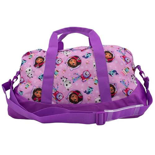 Gabby's Dollhouse Duffle Bag, 16 inch Travel Sleepover Weekender Bag for Girls, Purple Dance Bag3