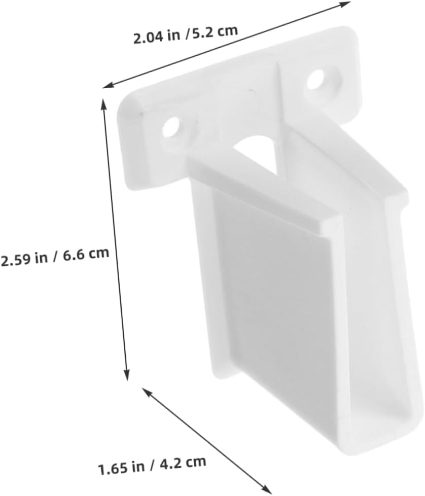 20pcs Rv Accessories Plastic Shelf Brackets for Window Curtain Rod Support Durable Pe Material Wall Mount Fasteners for Closet Shelf and Rv Convenience