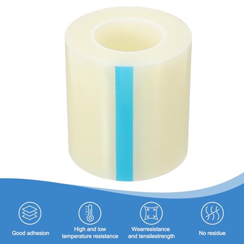 Image of PATIKIL Removable Protective Film Tape, 6 Inch x 656 ft PE Surface Protective Scratch Film Tape Roll for Furniture Electrical Appliances Plastic Hardware Low Stickiness Clear