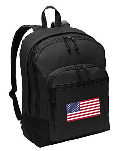Broad Bay American Flag Backpack CLASSIC Style USA Flag Backpack Laptop Sleeve