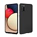 Silikon günstig Kaufen-HSP Hülle für Samsung Galaxy A02s [Staubabweisend] Handyhülle | Premium TPU Silikon Case Schutzhülle | Kratzfest Stoßfest Fallschutz | Kameraschutz Displayschutz | Passgenau Dünn Matt | Schwarz