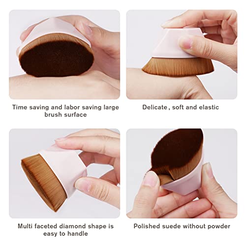 Auauy Foundation Makeup Brush, Foundation Brush For Liquid Makeup, Kabuki Face Brush Multifunctional, For Flawless Powder, Blending Liquid Or Cream Cosmetics With Portable Case (Pink) #TOP5