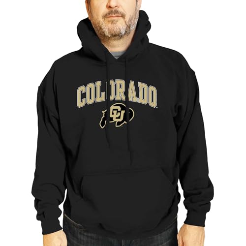Campus Colors Colorado Buffaloes Arch & Logo Gameday Hoodie - Black Large