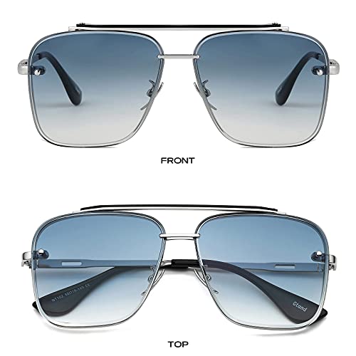 Gtand Fashion Trendy Square Aviator Gradient Sunglasses For Women Men Vintage Metal Sun Glasses3