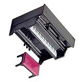 Milisten Miniatur Klavier Aufrecht Klavier Mit Hocker Puppenhaus Dekoration Möbel Modell Realistische Details Für Kreative Micro-landschaften
