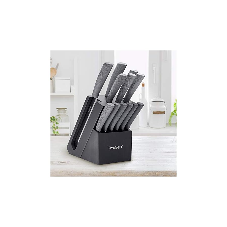 Hampton-Forge-Tomodachi-HMC01B612L-Raintree-Ash--13-Piece-Knife-Block-Set Hampton Forge Tomodachi HMC01B612L Raintree Ash – 13 Piece Knife Block Set