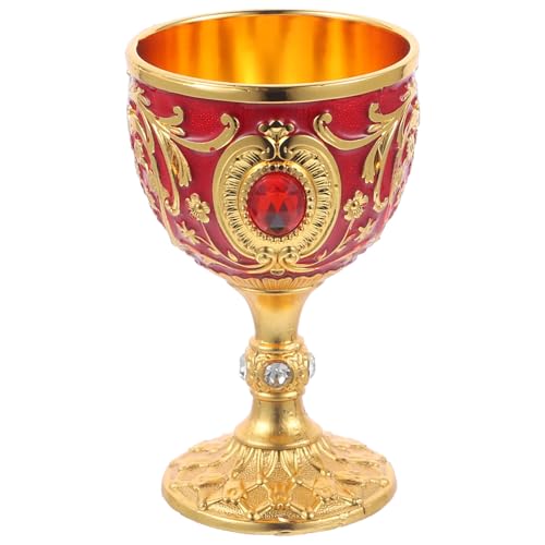 TOVINANNA Copa de Licor Metálica Europea Retro Pequeña Ligera para Whisky y Bebidas Alcoholicas Elegante y Reutilizable para Hogar y Bar