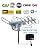 Yeceny WA-2608 Digital Amplified Outdoor HD TV Antenna with Mounting Pole & 60 Ft RG6 Coax Cable,Coaxial Grounding Block,200 Miles Long Range Wireless Remote Control 360 Degree Rotation Support 2 TVs