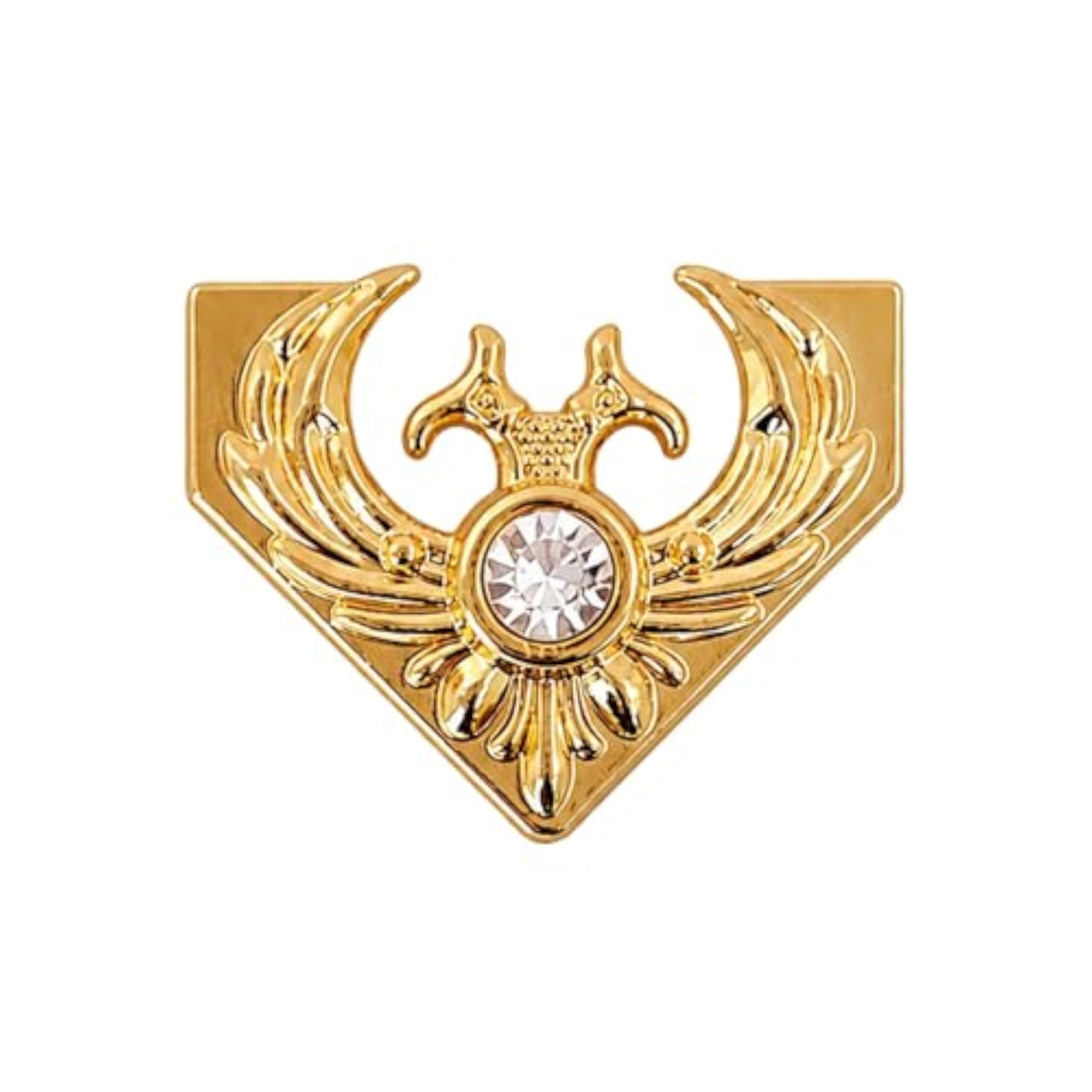 Viking Collar Tips & Lapel Pin Set - Diamond Studded Metal Brooch Button Clip