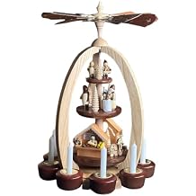 Erzgebirge-Palast 3-Tier Pyramid Christmas Market - Exclusive - 44 cm / 17.3 inch