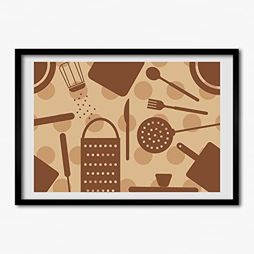 Peinture moderne cuisine en tableau cadre photo Tulup 70x50 cm pour grand mur