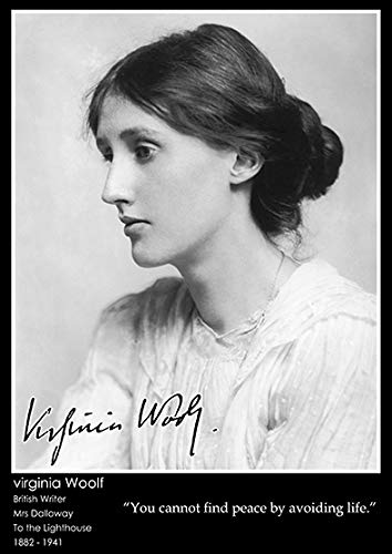 Tiger Moon The Tiger Moon Trading Company Ltd Virginia Woolf - Inspirational Quote Poster - A2 Size - 42 x 59.4 cm - Paper Laminated